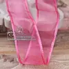 Flor de Cinta Coreana Material Ropa Boda Brillante Seda Suéter Organza Estampada Color Lateral Doble Oreja Lateral Hilo de Nieve Cinturón