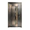 Puerta Principal de Casa Residencia Privada Estilo Europeo de Alta Gama Grande Negra Personalizada Puerta de Entrada Antirrobo Grado A Relleno de Carbón de Panal