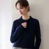 2026 Otoño/Invierno Estilo Coreano Cuello Polo Cachemir para Mujer Con Bolsillos Abotonado Adelgazante Para el Trabajo Versátil Suéter de Punto Base