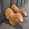 Botas de Nieve para Niños Invierno Nuevo Estilo Suela Suave Antideslizantes Con Felpa Calientes Botas Grandes de Algodón para Niñas Versátiles Zapatos Casuales de Algodón para Niños