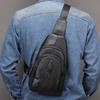 Marute Bolsa de Peito Vintage de Couro Genuíno Masculina de Alta Qualidade Couro de Vaca de Camada Superior Bolsa de Ombro Crossbody com Padrão de Crocodilo Bolsa de Peito