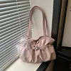 Bolsa de Braço de Bolinhas Feminina 2026 Novo Estilo Outono Inicial Nicho para Trabalho Bolsa Tote de Grande Capacidade Bolsa de Trabalho Feminina