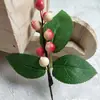 1cm Fresa de simulación DIY sombrero accesorios para el cabello corona fruta roja Decoración de Navidad rama de fruta roja enrollada a mano Accesorios de Navidad