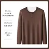 Camisa casual de manga larga para hombre, fluida, antiarrugas, para primavera y otoño, playera de cuello redondo, sin botones, ajuste slim, camiseta de manga larga para hombre, capa base