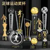 Novos troféus de cristal fabricando medalha de estrela de cinco pontas de metal e resina fabricantes de lembranças de prêmio de competição anual