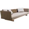 Sofá Exterior Ocio Impermeable Protección Solar Habitación Patio Terraza Diseñador Balcón Madera Maciza Mimbre Sofá Muebles