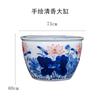 Fabricante de Tanque de Cerâmica Pintado à Mão com Lótus de Jingdezhen, Diâmetro 1,2m Cm, Método Tradicional para Criar Peixes e Cultivar Lírios d'Água, Tanque Grande de Feng Shui