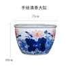 Vasos de Cerâmica Grandes para Uso em Jardim Externo, Porcelana Azul e Branca para Criação de Peixes, Plantio de Árvores, Cultivo de Flores, Lírios d'Água, Vasos de Lótus, Atrai Riqueza, Estilo Tradicional, Tamanho Extra Grande