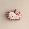 Desenho Gato KT Maçã Vermelha Acessórios Xadrez Amor Acessórios Roupas Infantis Acessórios de Cabelo DIY Enfeites Algodão de Enchimento Artesanal