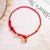 Pulseira de Fio Vermelho com Cavalo do Zodíaco de Novo Estilo para Mulheres, Joia Exquisita de Cavalo do Zodíaco de Nicho de Luxo Leve