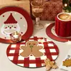 Posavasos Estilo Navideño Aislante Antiescaldado Mantel de Mesa Impermeable y a Prueba de Aceite Sin Lavado Mantel Antiescaldado Esterilla de Aislamiento Esterilla Protectora de Escritorio