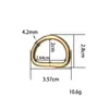 Ventas directas de fábrica hebilla en forma de D accesorios de hardware para maletas hebilla metálica semicircular en forma de D en stock venta al por mayor hebilla en forma de D de aleación transfronteriza