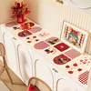 Tapete Vermelho de Ano Novo de Alta Qualidade para Aparador de Jantar, Tapete de Mesa, Decoração de Casamento para Hall de Entrada, Tapete Protetor para Bancada de Armário de Sapatos, Tapete para Gabinete de TV