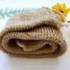 Venta al por mayor de fábrica tira de yute para la espalda baño cinturón largo toalla de baño sisal espalda con toalla de baño de algodón y lino