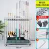 Suporte para Mop de Aço Inoxidável Suporte para Vassoura Rack de Armazenamento Móvel Suspenso Gancho Sem Furo Ferramentas de Organização para Banheiro com Drenagem
