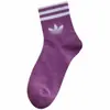 Calcetines Adi Clover para Hombre Deportivos de Hilo Largo de Moda Algodón Puro Absorbentes para Mujer Calcetines de Pareja con Tres Rayas