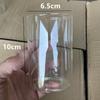 Copo de Vela Simples de Alto Borossilicato Resistente a Altas Temperaturas, Castiçal Transparente Estilo Europeu Vazio, Pote de Vidro para Vela Religiosa, Ornamento Decorativo