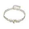 Pulsera Táctil Fría de Estrella y Luna Trituradas para Mujer, Lujo Ligero, Estilo de Nicho, Simple, Único, Joyería Versátil para Mejores Amigas
