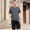 Ropa de verano para papá de mediana edad y mayor, traje deportivo, camiseta informal holgada de manga corta, ropa de verano para hombre 2024, nuevo estilo.