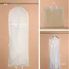 Capa de Poeira Dobrável Extra Longa de 180cm para Vestido de Noiva de Mão Uso Duplo com Cauda Bolsa de Poeira para Vestido de Noiva Cobertura para Vestido de Noiva Vestido de Festa