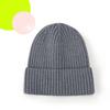 Chapéu de Tricô Cor Sólida Puro Estilo Coreano Processado e Personalizado Chapéu Quente de Lã Outono e Inverno Chapéu Frio Estampado Bordado Masculino Feminino