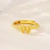 Livro Vermelho Pequeno Mesmo Estilo Estilo Antigo Borboleta Anel Aberto Novo Estilo Chinês Estilo Nacional Anel de Casamento Moda Feminina Versátil Ajustável