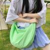 Bolso Dumpling Cruzado para Mujer 2025 Nuevo Estilo Ins Color Puro Simple Gran Capacidad Tote Bolso de Viaje Bolso Media Luna de Axila
