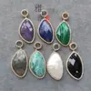 Amazon deseo colgante piedra natural amatista colgante borde obsidiana cadena suéter venta al por mayor
