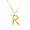 Comercio exterior transfronterizo popular collar de 26 letras colgante de acero de titanio moda europea y americana cadena de clavícula simple venta al por mayor de joyería de fábrica
