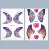 Pegatinas para la Esquina del Ojo Mariposa con Purpurina, Pegatinas de Tatuaje para Conciertos, Impermeables, de Larga Duración, Decoración Femenina, Maquillaje Colorido, Maquillaje para Escenario