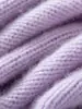 Estilo básico, suave e estético~ Suéter 100% caxemira para mulheres, gola redonda, base de tricô com aplique, top para usar em camadas