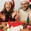 4 Piezas Caja de Dinero Navideña Caja Sorpresa de Regalo en Efectivo Caja de Regalo para Niños 40 Bolsas Transparentes Bolsa Enrollable Explosiva Regalo Creativo de Dinero