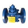 Válvula de bola de flúor con revestimiento de brida manual Q41F-16C, válvula de bola de PTFE con revestimiento de acero inoxidable fundido, válvula de paso recto con revestimiento de flúor