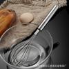 Batedor de Ovos de Aço Inoxidável Mixer Manual Doméstico Utensílio de Cozimento Misturador de Creme de Ovos Pode Adicionar Logotipo