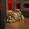 Novos Ornamentos de Lingote de Latão Retrô Ruyi Auspicioso Ruyi Fortuna Lingote Oco Ornamentos de Decoração para Mesa de Escritório