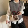 Bolsa Saco de Lona Casual Retrô para Mulheres 2026 Nova Tendência Moda de Alto Padrão Versátil Bolsa de Mão para Roupas de Trabalho Bolsa Transversal