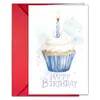 Conjunto de Cartão de Aniversário Estilo Aquarela Novo Transfronteiriço com Envelope Cartão de Mensagem de Bênção Escrito à Mão Criativo 10 Conjuntos ou Mais