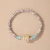 Pulsera de Piedra Bodhi Luna y Estrella en Stock, Nueva Joyería con Acabado Bicolor, Diseño de Nicho para Hombres y Mujeres, Directo del Fabricante