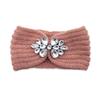 Banda para el cabello de punto con incrustaciones de diamantes de estilo europeo y americano, protector de orejas para lavarse la cara, accesorios para el cabello de moda para yoga, diadema de lana cálida para otoño e invierno.
