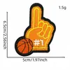 Patch Bordado Personalizado de Desenho Animado de Jogo de Basquete Série Esportiva Patch Decorativo Emblema Bordado Acessórios para Roupas com Suporte Adesivo