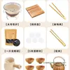 Conjunto para Preparo de Chá com Chaleira, Bule, Acessórios para Chá com Leite, Decoração de Bandeja de Frutas para Exterior, Fogão, Fogão a Carvão