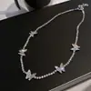 Colar de Pérolas Dupla Camada Gota com Cravação de Diamantes Estilo Francês, Corrente de Clavícula de Luxo Leve de Alta Qualidade, Acessório de Colar Versátil Elegante e Fashion