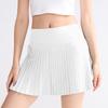 Conjunto de Ropa Deportiva de Yoga para Mujer, Estilo de Alta Gama, Chaleco Deportivo de Espalda Cruzada, Falda Deportiva de Yoga Fitness, Anti-Exposición