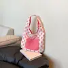 Bolsa Floral de Doble Cara Estilo Coreano para Mujer 2025 Verano Nueva Bolsa de Mano Bolso Chaleco Cuadros Retro Bolso de Gran Capacidad Hada