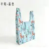 Nueva Bolsa Cuadrada Portátil Moda Poliéster Bajo Carbono Bolsa de Compras Almacenamiento Portátil Fresa Bolsa Plegable Impresión Publicitaria LOGOTIPO