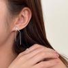 Brincos Simples de Laço com Franjas para Mulheres, Moda Versátil Personalidade Criativa Novo Estilo Geométrico Tendência