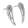 Pendientes de Plata de Ley S925 Estilo Nuevo Europeo y Americano Alas de Ángel Circonita para Mujer Pendientes de Personalidad Ala Transfronteriza Joyería de Plata