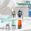 Nuevo Encendedor de Queroseno con Tanque de Aceite Transparente, Diseño Elegante de Cintura, Colgante de Collar de Moda, Rueda de Pedernal Personalizada, Llama Abierta, Venta al por Mayor desde el Fabricante