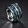 Anillos de Acero Inoxidable para Hombre Transfronterizos, Anillos de Pareja con Diseño Luminoso, Accesorios de Anillos Modernos y Únicos