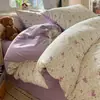 Categoría a Maternidad e Infancia Grado Pequeño Fresco Cama Juego de Cuatro Piezas Dormitorio de Estudiante Juego de Tres Piezas Estilo Ins Funda de Edredón Simple de Algodón Lavado Sábana